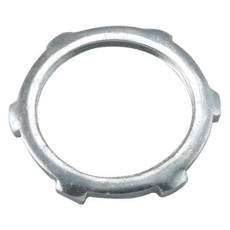 Raco IMC Locknut, 3/4 in, Threaded, Steel, Zinc Plated, Gray 1193