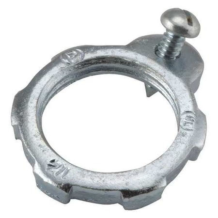 Raco IMC Locknut, 4 in, Threaded, Steel, Zinc Plated, Gray 1256
