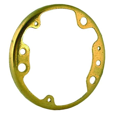 Raco Box Cover, Floor Box Type, 0 Gang, Brass, Single Receptacle Cover Type 6298