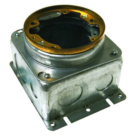 Raco Floor Box, 54 cu in, 0, Steel, Round Shape 6255
