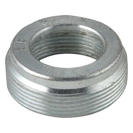 Raco IMC Bushing, 1-1/4 in x 1/2 in, Threaded, Steel, Zinc Plated, Gray 1145