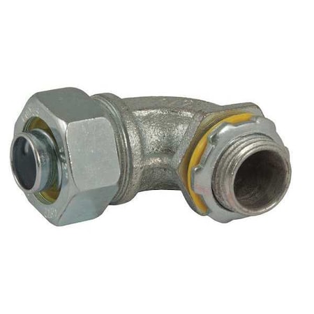 Raco Conduit Fitting Connector, 3 in, Liquid-Tight, Steel, Electro Zinc Plated, Gray 3432