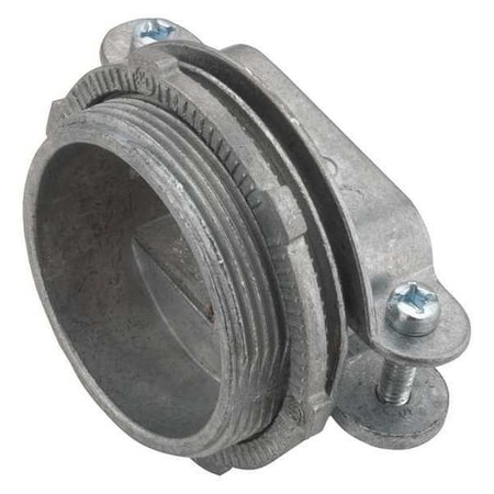 Raco Conduit Fitting NM Sheathed Cable Connector, 2 in, Threaded, Die Cast Zinc, Silver 2858