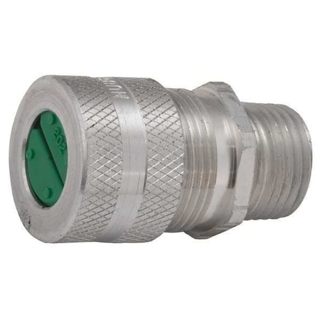 Raco Cord Connector, Silver, 1-21/32"L, Aluminum 4802-5