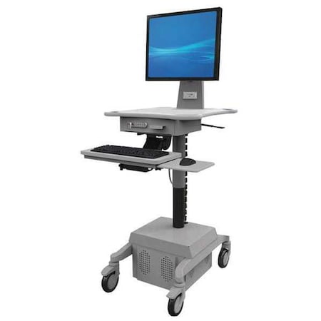 Afc Industries Medical Cart, Gray, 58-1/2" H x 22" W PC910-11