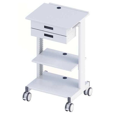 Afc Industries Computer Cart, Gray, 42" H x 26-1/2" W LB200-101-12