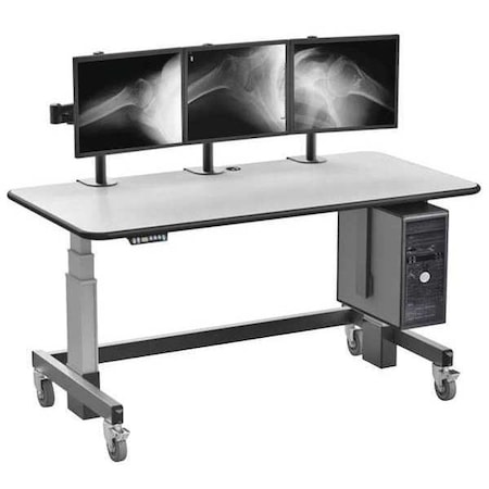 Afc Industries Computer Workstation, 28 to 47" H x 48" W ST4830_B_ST_3FZ_C_01