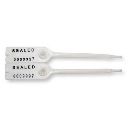 Tydenbrooks Tote Seal, 5" L, White, Heat Stamped, 7 Digits, PK50 V30535021-10-GRAI
