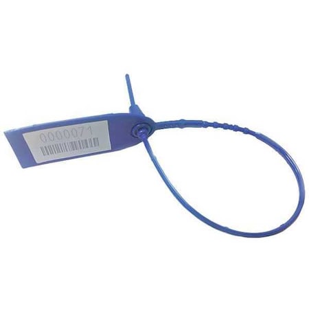 Tydenbrooks X-Strap, Fixed Length Truck Seal, 12" L, Blue, 7 Digits, PK50 V30521121-03-GRAI