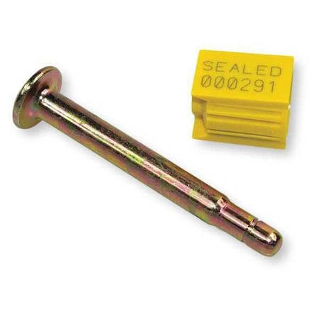 Tydenbrooks ISO 17712: 2013 High Security Bolt Seal, 4-3/8" x 5/16", ABS, Yellow, PK100 V9254095L-6-GRAI