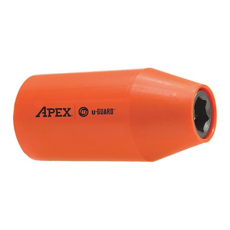 Apex Tool Group 3/8 in Drive Socket with U-Guard Standard Socket, Urethane Covered, Metric, 8mm, 2", Square UG-8MM23