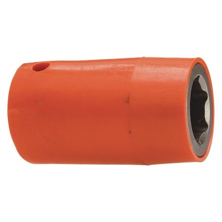 Apex Tool Group 1/2 in Drive Socket with U-Guard Standard Socket, Urethane Covered, Metric, 18mm, 2-1/4", Square UG-18MM25