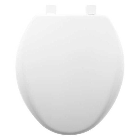 Bemis Toilet Seat, With Cover, Plastic, Round, White 200E3-000