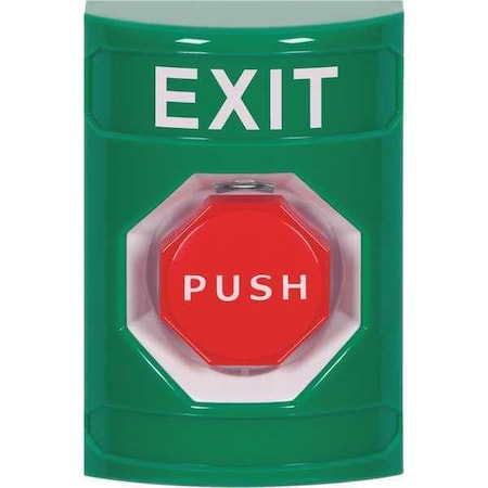 Safety Technology International Exit Push Button, Grn, SPDT Relay, 2-7/8" D SS2102XT-EN