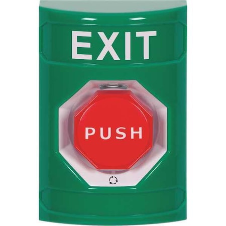 Safety Technology International Exit Push Button, Green, SPDT, 2-7/8" D SS2109XT-EN