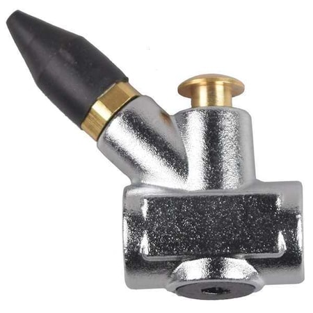 Speedaire Air Gun, Thumb-Button Grip, Straight Nozzle, Rubber Tip, 1-5/16 in Extension, 1/4 in NPT Female 52CF78
