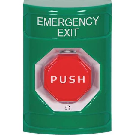 Safety Technology International Emergency Exit Push Button, Green, SPDT SS2109EX-EN