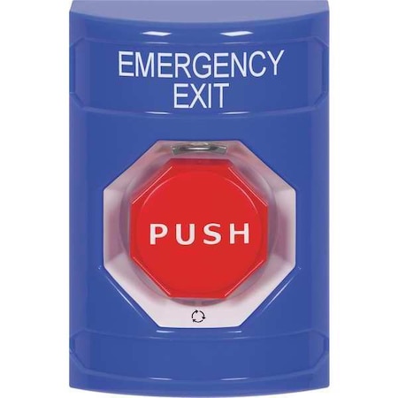 Safety Technology International Emergency Exit Push Button, Blue, SPDT SS2409EX-EN
