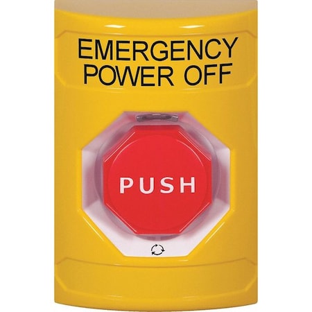 Safety Technology International Emergency Power Off Push Button, 2-7/8" D SS2209PO-EN