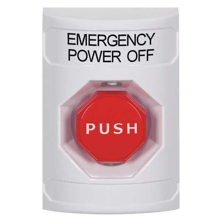Safety Technology International Emergency Power Off Push Button, White SS2305PO-EN