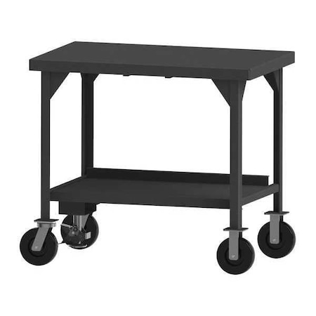 Durham Mfg Workbenches, Steel, 36" W, 43-1/8" Height, 5600 lb., Straight HDWBMFL-3036-8PH-95
