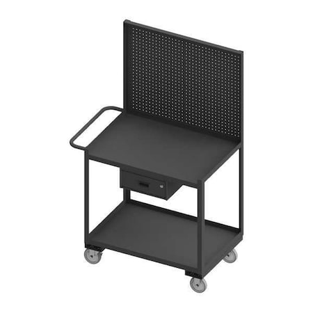 Westward Mobile Workbench, Steel, 42" W, 24" D RSC-2436-2-PB-1DR-95W
