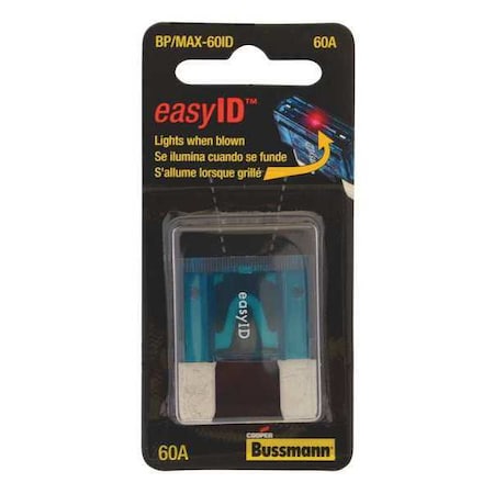 Eaton Bussmann Automotive Fuse, MAX-ID Series, 60A, 32V DC, Indicating BP/MAX-60ID