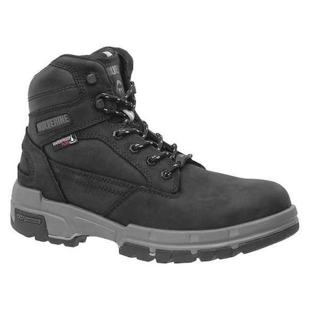 Wolverine Men's 6-Inch Work Boot, 7, Composite Toe, 6 in H, Black, 10657 W10657 7W