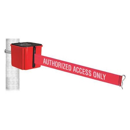 Retracta-Belt Belt Barrier, 4-1/2" W x 4" H, Red Belt WH412RD30-AAO-HC
