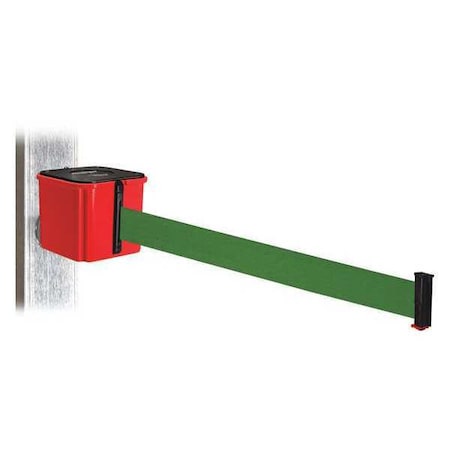Retracta-Belt Belt Barrier, 4-1/4" H, Green Belt WH412RD30-GN-MM