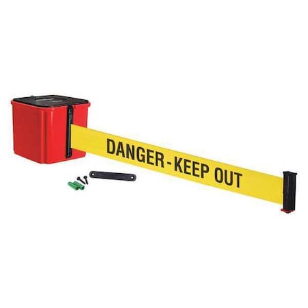 Retracta-Belt Belt Barrier, Danger Keep Out, 4" H WM412RD25-DKO-RE