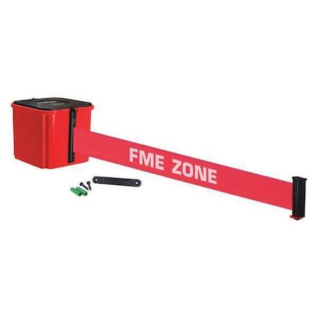 Retracta-Belt Belt Barrier, 30ft. Belt, FME Belt Message WM412RD30-FME-RE