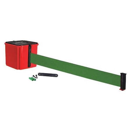 Retracta-Belt Belt Barrier, 20 ft. Belt L, Green Belt WM412RD20-GN-RE