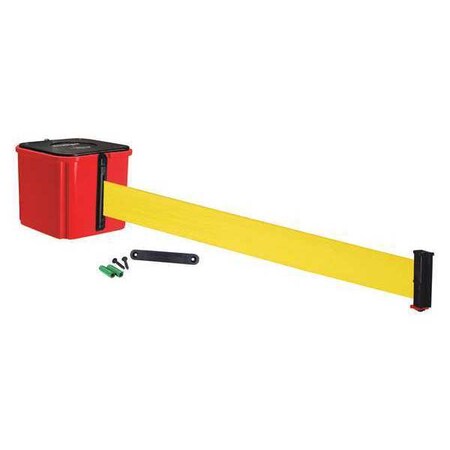 Retracta-Belt Belt Barrier, 15 ft. Belt L, Yellow Belt WM412RD15-YW-RE