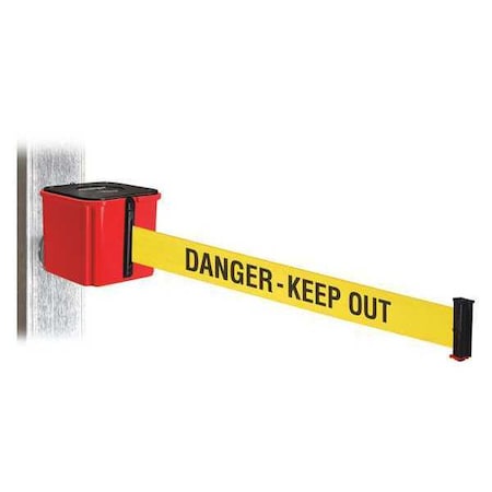 Retracta-Belt Belt Barrier, 4-1/4" H, Danger Keep Out WH412RD30-DKO-MM