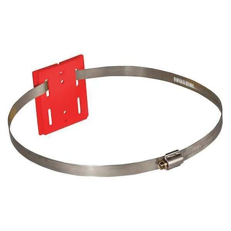 Retracta-Belt Wall Mount Plate, Red, 10 in Length, Red WP412HC1-RD