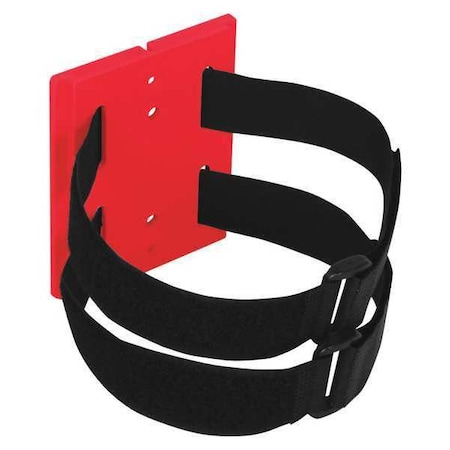 Retracta-Belt Wall Mount Plate, Red, 5 in Length, Red WP412V-RD