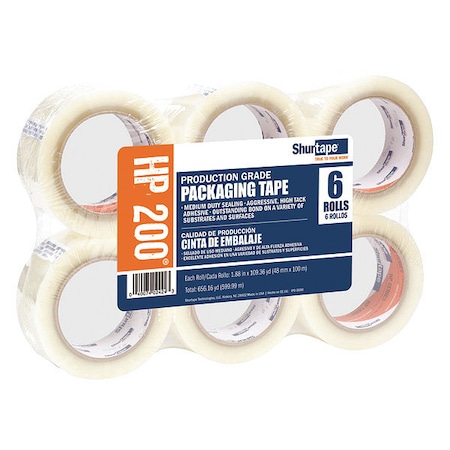 Shurtape Packaging Tape, 100m L, 4-25/64" dia., PK6 104483