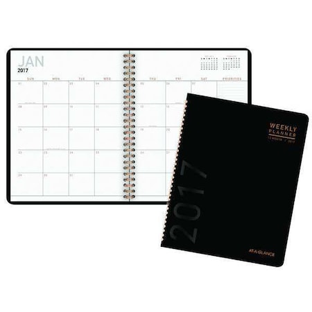 At-A-Glance Planner, 6-7/8 x 8-3/4", Suedelike Leather 70120X05