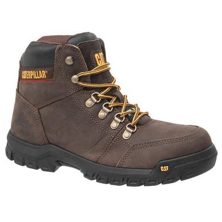 Cat Footwear Men's 6-Inch Work Boot, 10 1/2 W, Steel Toe, 5 1/2 in H, Seal Brown, P90803 P90803