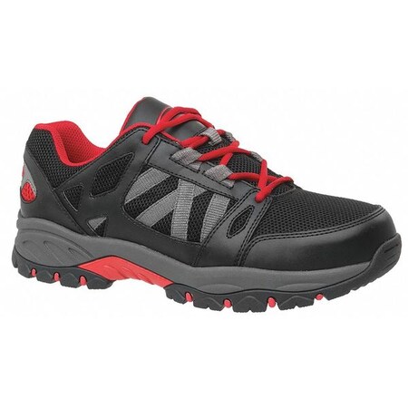 Knapp Size 7 Men's Athletic Shoe Steel Work Boots, Black/Red K5280 7W