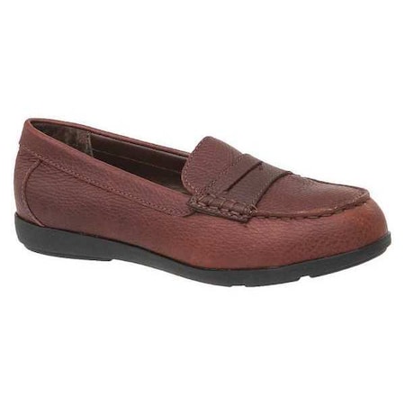 Rockport Works Women's Loafer Shoe, 12 M, Steel Toe, Low H, Brown, 601 RK601 12M