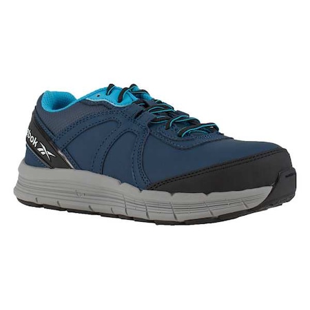 Reebok Women's Athletic Shoe, 11 1/2 Leather, Mesh Upper, Steel Toe, Low H, Light Blue/Navy, RB354 RB354