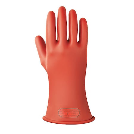 Ansell Electrical-Insulating Gloves, 1,000V AC, 1,500V DC, Rubber, 14" Length, Red, Size 9 CLASS 0 R 14