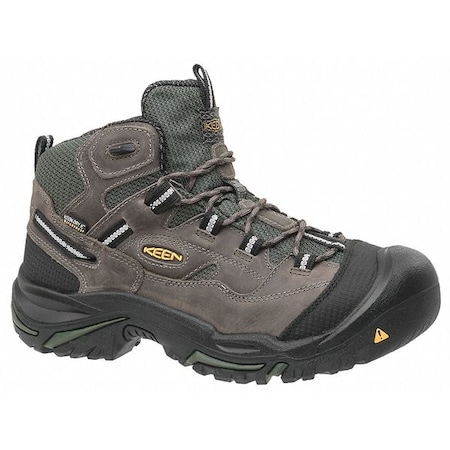 Keen Men's Hiker Boot, 7 EE, Steel Toe, 5 in H, Gray, 1011243 1011243