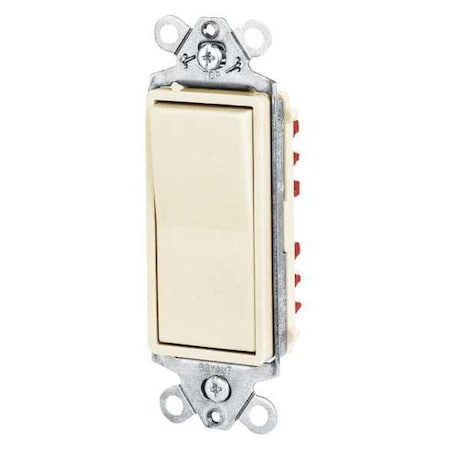 Bryant Wall Switch, 20A, Ivory, 3-Way Type, Rocker 9903I