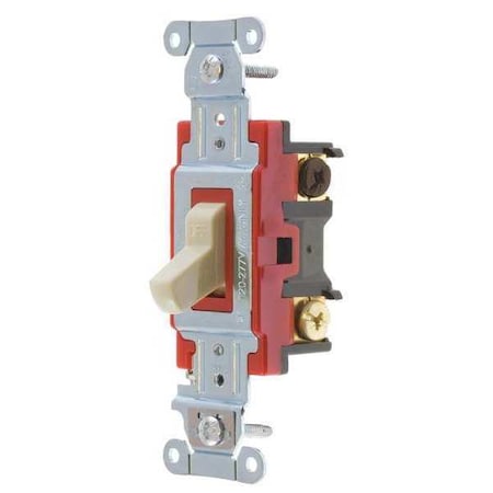 Bryant Wall Switch, 20A, Ivory, 4-Way Type, Toggle 4904BI