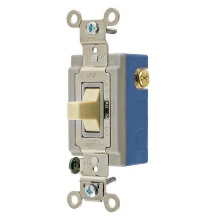 Bryant Wall Switch, Ivory, 1-Pole Type, 1/2 to 2HP 4821I