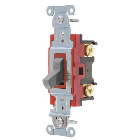 Bryant Wall Switch, 20A, Gray, 2-Pole Type, Toggle 4902BGRY