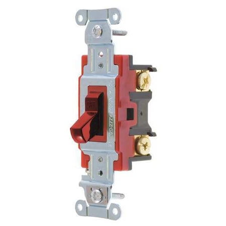 Bryant Wall Switch, 20A, Red, 2-Pole Type, Toggle 4902BRED
